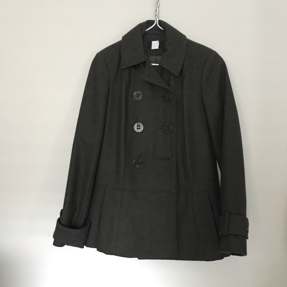 Via | Olive pea coat